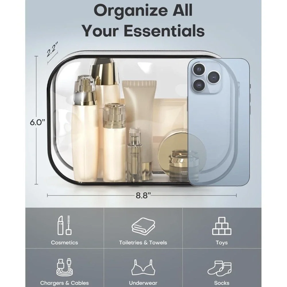 N/A clear toiletry